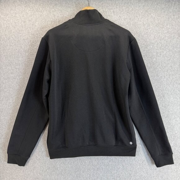 Adidas Mens Black Track Jacket Workout Athletic Full Zip 3 Stripes Size Large - Picture 8 of 16